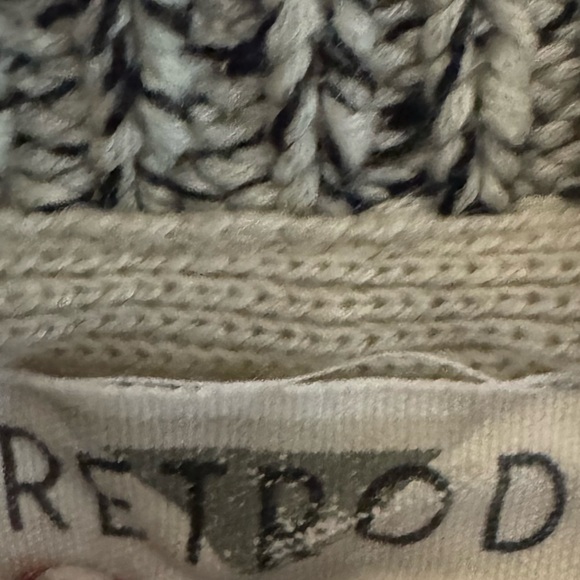 Retrod Gray Knit Sweater Red Side Zipper Detail Crew Neck High Low Size Small - Picture 2 of 4